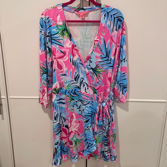 Lilly Pulitzer Wrap Style Dress XL - Picture 1 of 3
